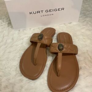 Kurt Geiger Women's Leather Camel Sandals